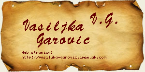 Vasiljka Garović vizit kartica